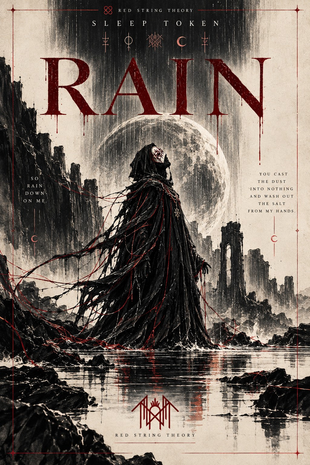 Rain art poster